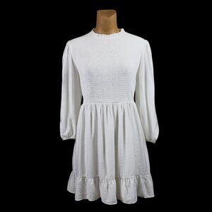 Long Sleeve Smock Mini Dress